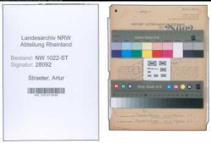 Entnazifizierung Artur Straeter , geb. 20.01.1906 (Kaufmaennischer Angestellter)