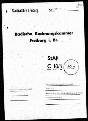 Versorgung der Kapitulanten und deren Hinterbliebenen