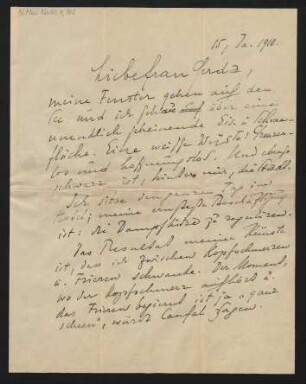 Brief an Gerda Busoni : 15.01.1910