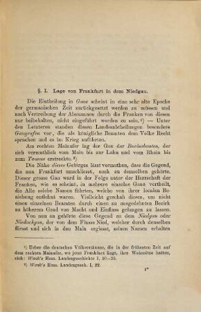 Oertliche Beschreibung der Stadt Frankfurt am Main, 1. Die geschichtliche Einleitung
