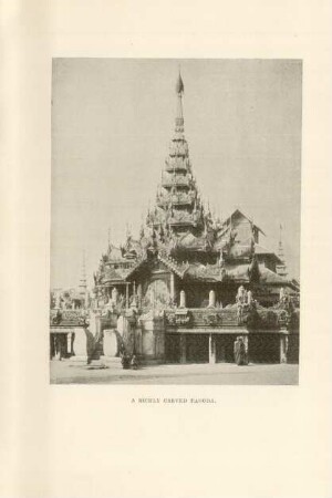 A richly carved pagoda