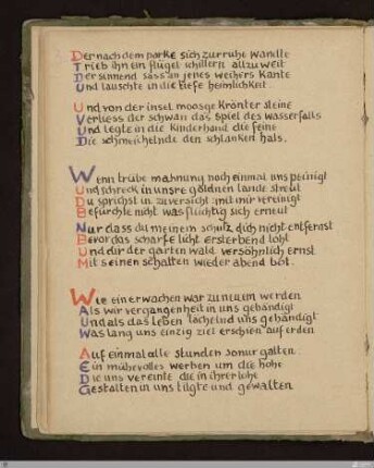 Wenn trübe mahnung noch einmal uns peinigt : [SW IV, S. 41/135-136]