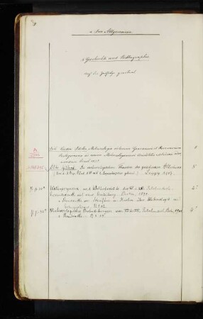 Geschichte und Bibliographie.