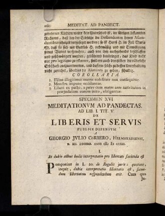160-170, 16. De Liberis & Servis