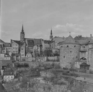 Bautzen : Bautzen. Stadtansicht mit Dom St. Petri und Michaeliskirche