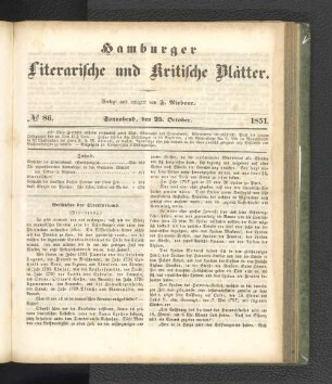 No. 86. 25. Oktober 1851