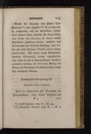 Rauchender Salpetergeist. (Spiritus Nitri fumans)