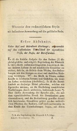 Die Theorie der Beredsamkeit : mit besonderer Anwendung auf die geistliche Beredsamkeit in ihrem ganzen Umfang dargestellt, 3,2. Die Theorie der rednerischen Schreibart und des äusseren Vortrags