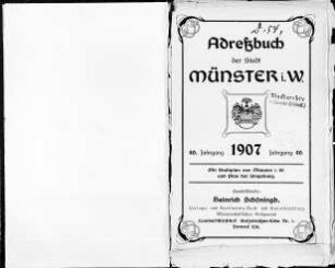 Adressbuch Stadt Münster 1907