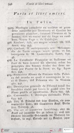 Varia et libri omissi (Nr. 5425 - 5827)