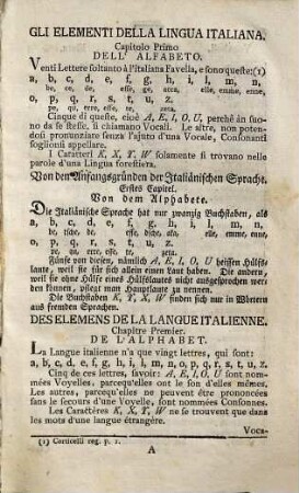 Anfangsgründe der Italiänischen Sprache