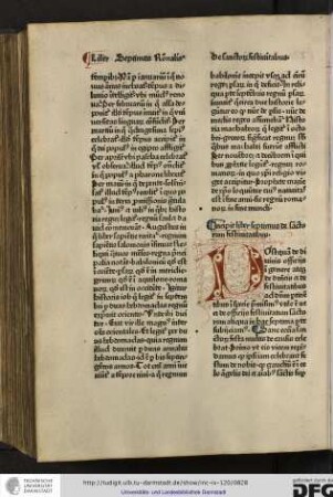 Incipit liber septimus de sanctorum festivitatibus.