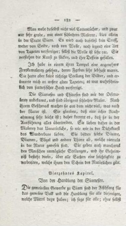 Vierzehntes Kapitel. Von der Handlung der Siamesen