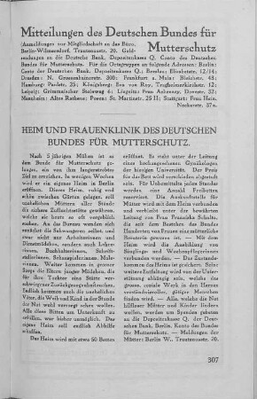 Mitteilungen des Deutschen Bundes für Mutterschutz