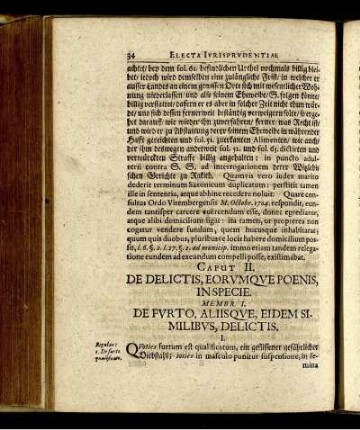 Caput II. De Delictis, Eorumque Poenis, In Specie.