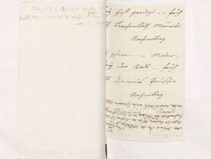 Notizen von Karoline Luises Hand.