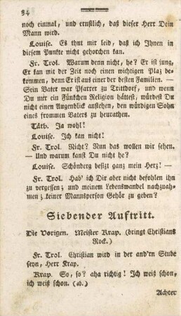 Siebender Auftritt
