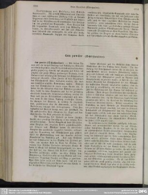 Gun powder (Schießpulver)