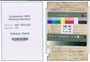 Entnazifizierung Robert Holtkamp , geb. 26.03.1912 (Drogist)