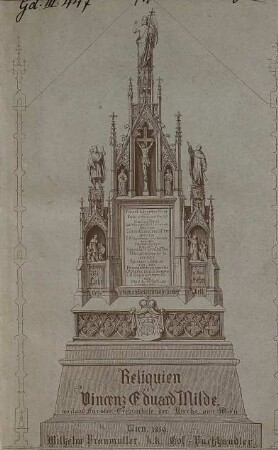 Reliquien von Vincenz Eduard Milde, weiland Fürsten-Erzbischof von Wien