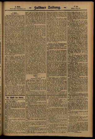 Zweite Ausgabe vom Freitag, den 23. Mai 1913.