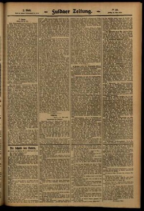 Zweite Ausgabe vom Freitag, den 23. Mai 1913.