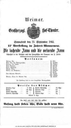 Die lachende Anna und die weinende Anna