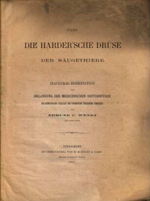 Über die Harder'sche Drüse der Säugetiere