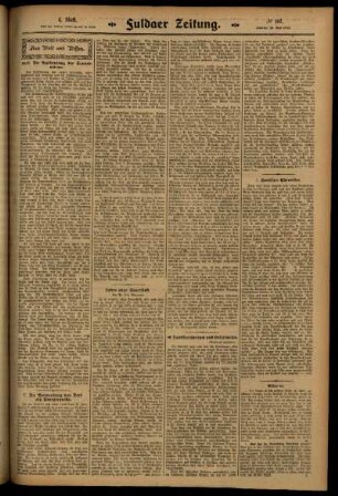 Vierte Ausgabe vom Samstag, den 10. Mai 1913.