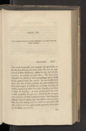 Sect. XV. The agriculture of the district, as affected by the Ganges.