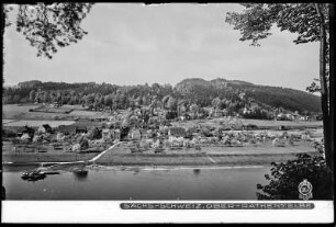 Blick auf Oberrathen an der Elbe