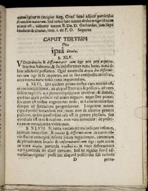 Caput Tertium. De ipsa [...]