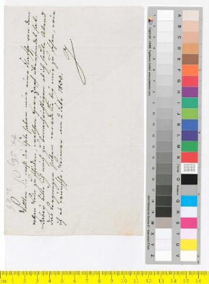 Brief von Goethe, Johann Wolfgang von an Schiller, Friedrich