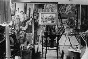 Im Atelier des Malers Ulrich Hachulla