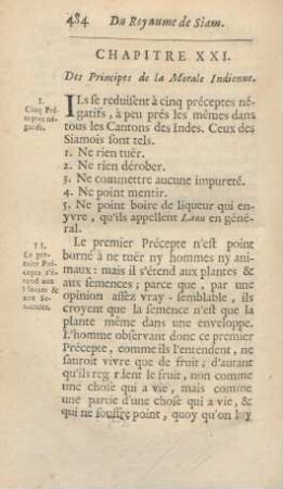 Chapitre XXI. Des principes de la morale Indienne