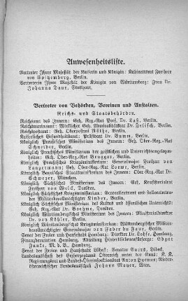 Anwesenheitsliste.
