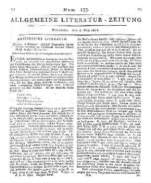 Aeschylus: Tragoediae Septem. etc. (Fortsetzung der im vorigen Stück abgebrochenen Recension)