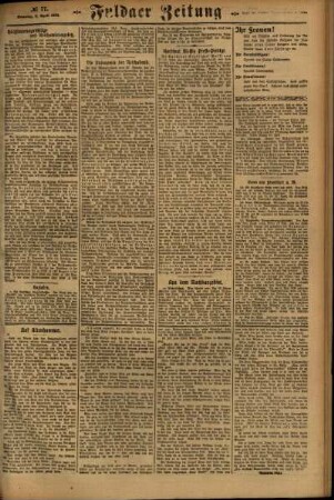Zweite Ausgabe vom Sonntag, den 02. April 1922.