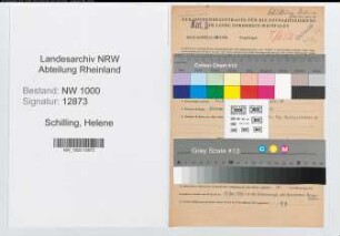 Entnazifizierung Helene Schilling, geb. 26.12.1900 (Postsekretaerin)