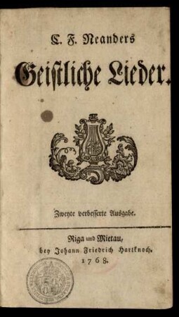 C. F. Neanders Geistliche Lieder