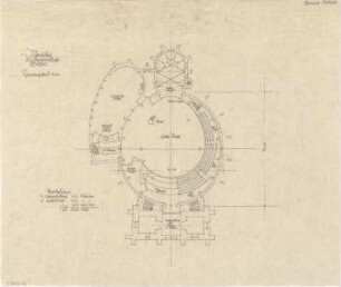 Gsaenger, Gustav; Kassel (Hessen); St. Martin, Wiederaufbau - Emporengeschoss (Grundriss)