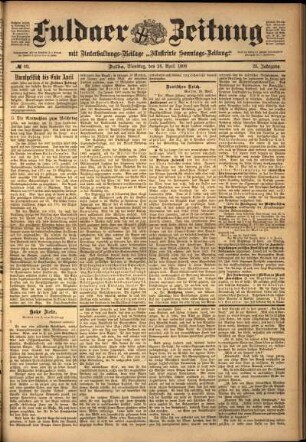 Ausgabe vom Dienstag, den 26. April 1898.