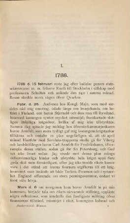 Öfverste Mikael Anckarsvärds Minnen från åren 1788-1790