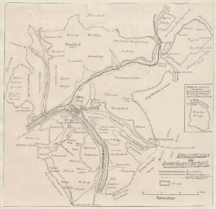 Stadtplan von Eberbach a. N. und Übersichtsplan der Gemarkung Eberbach