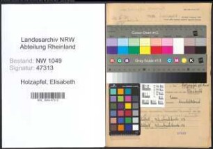 Entnazifizierung Elisabeth Holzapfel , geb. 13.06.1921 (Schulhelferin)