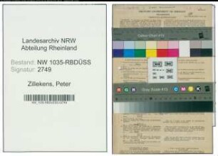 Entnazifizierung Peter Zillekens , geb. 25.04.1909 (Maschinist)