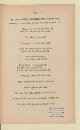 [VII. Sprichwörter]