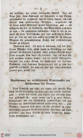 Bezeichnung der verschiedenene Standpunkte zur Beschauung des Domes