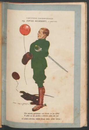 Ing. Jorge Newbery - (Caricatura original del año 1914) : Caricaturas contemporáneas