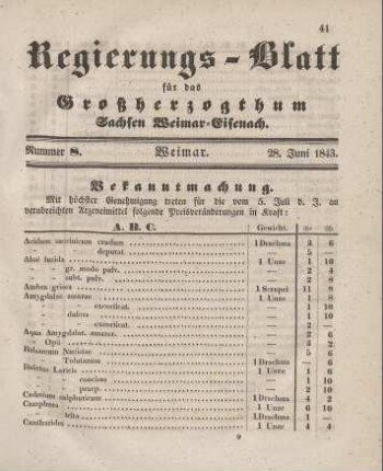 Nr. 8 : 28. Juni 1843